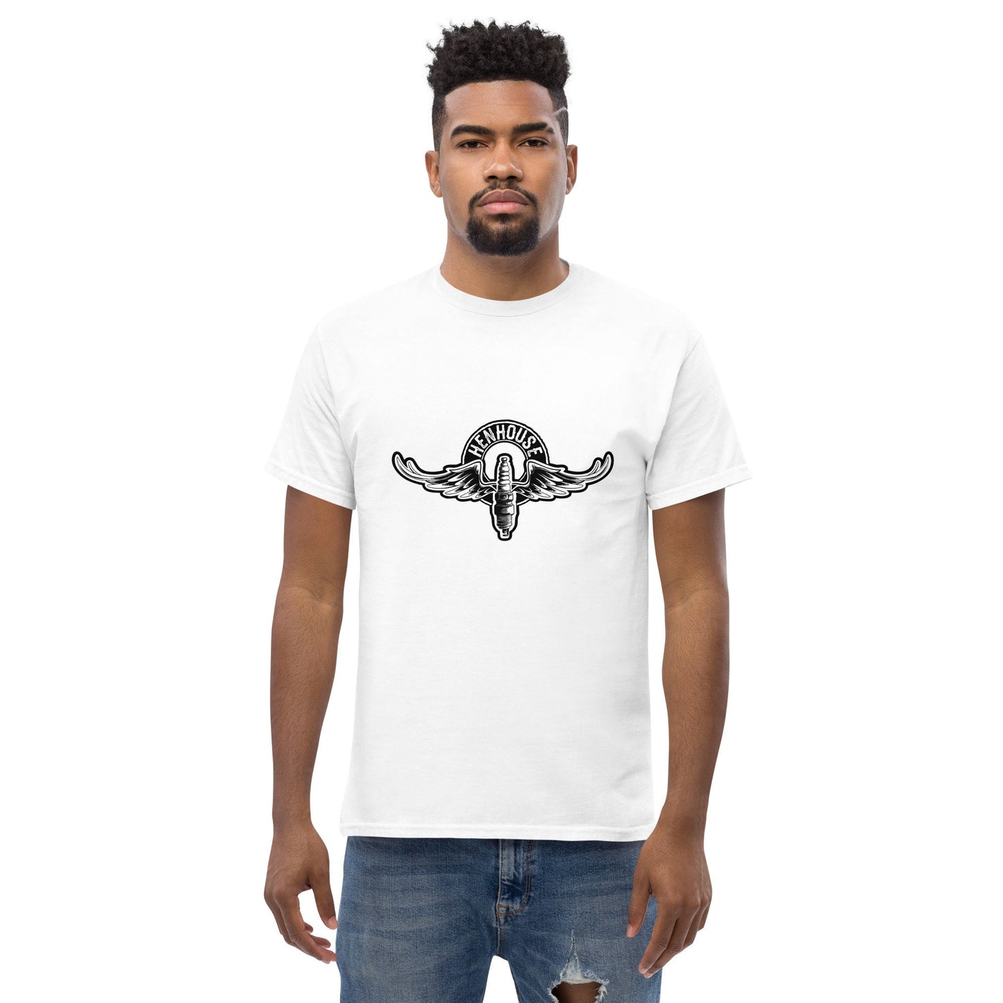 Camiseta Winged Spark Plug Blanca