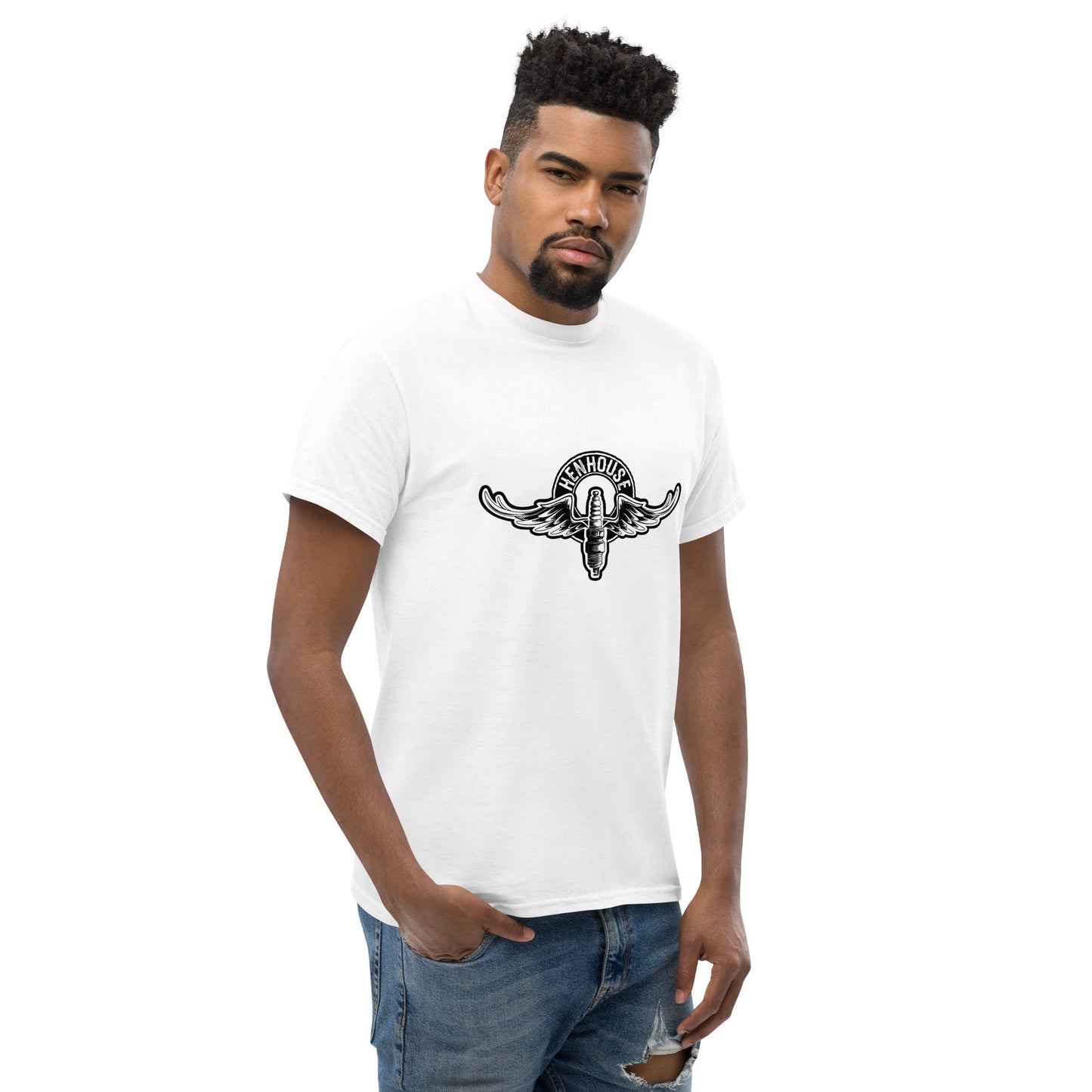 Camiseta Winged Spark Plug Blanca